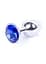 Металева анальна пробка з кристалом Boss Jewellery Silver Plug Dark 7 см (синій) - мініатюра 7