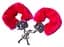 Наручники с мехом Orion Love Cuffs Hand Schellen Red 42-05276610000 22400 - миниатюра 1