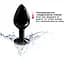 Металева анальна пробка з кристалом Dorcel Diamond Plug Black M - мініатюра 4