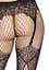Колготки Leg Avenue Fishnet tights with back seam One size Black задній шов мереживо сітка - мініатюра 4