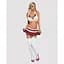 Эротический костюм школьницы с мини-юбкой Obsessive Schooly 5pcs costume бело-красный S/M - миниатюра 3