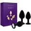 Набір анальних пробок із кристалом Rianne S: Booty Plug Set Black діаметр 2.7 см 3.5 см 4.1 см - мініатюра 1
