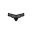 Мереживні трусики з атласним бантиком Naja Thong black - Passion L/XL - мініатюра 5