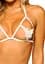 Комплект Leg Avenue Open cup bra and pearl panty White - мініатюра 3