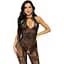 Leg Avenue Rhinestone Lace and Net Bodystocking OS Black One size - мініатюра 1