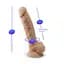 Вибратор Silexd Premium Silicone Dildo Model 1 Size 8 LRS 20 см телесный - миниатюра 5