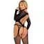 Бодістокінг Leg Avenue Bodystocking With cutout teddy Black One Size - мініатюра 2