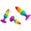 Силіконова анальна пробка Wooomy Hiperloo Silicone Rainbow Plug M діаметр 2.9 см довжина 11 см - мініатюра 5