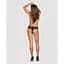 Мереживні танга з доступом Obsessive Contica crothchles Thong L/XL, чорні - мініатюра 4