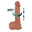 Фалоімітатор Erospace Natural Play D6 22 см тілесний - мініатюра 4