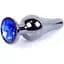 Анальна пробка Boss Of Toys Boss Series - Jewellery Dark Silver Butt Plug Blue, BS6400059, Срібний / Синий - мініатюра 1