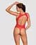 Ажурний бодістокінг із ефектом шнурівки Obsessive B120 teddy red S/M/L One size - мініатюра 2