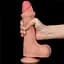 Фаллоимитатор Sliding-Skin Dual Layer Dong 8.5'' 22 см телесный - миниатюра 9