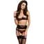 Комплект білизни Passion BRIDA Set OpenBra black L/XL - мініатюра 1