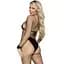 Бодистокинг в большую сетку Leg Avenue Long Sleeved Bodystocking One Size Black, длинный рукав - миниатюра 2