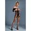 Бодистокинг Caprice Lingerie Model 09 One size Black открытый доступ имитация чулок - миниатюра 1