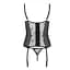 Корсет с подвязками + стринги Passion LOVELIA CORSet black L/XL - миниатюра 5