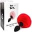 Силиконовая анальная пробка М Art of Sex Silicone Bunny Tails Butt plug Red диаметр 3.5 см - миниатюра 3