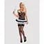 Эротический костюм горничной с юбкой Obsessive Housemaid 5 pcs costume черно-белый L/XL - миниатюра 3