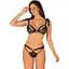 Полупрозрачный эротический комплект Obsessive Obsessivia 2pcs Set black S/M - миниатюра 1