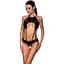 Боди с открытым доступом Passion TASMINA Body L/XL black экокожа шнуровки ажурные кружева - миниатюра 1