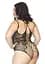 Тедди с открытым доступом Leg Avenue Net and lace SO8609 crotchless teddy Black шнуровка XL-2XL - миниатюра 2