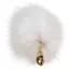 Металева анальна пробка Лисячий хвіст Lockink Sevanda White Fox-Tail Anal Rose-shape Plug - мініатюра 7