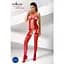 Бодістокінг Passion BS056 комбінезон імітація панчохи S/M/L red - мініатюра 2