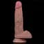 Фалоімітатор Dual Layered Silicone Cock 7" 18 см (коричневий) - мініатюра 2