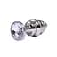 Анальна пробка Fantasy Silver Ribbed Butt Plug S 7 см (білий) - мініатюра 4