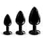 Металева анальна пробка з кристалом Dorcel Diamond Plug Black M - мініатюра 6