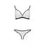 Комплект білизни ORIHIME Set white - Passion: стрепи: ліф та трусики L/XL - мініатюра 3