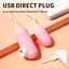 Подвійне вакуумне віброяйце "Вуманайзер" з USB кабелем 10 режимів 5,3 см. Рожевий K000913 - мініатюра 4