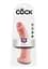 Фаллоимитатор King Cock 9 23 см телесный - миниатюра 5