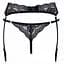 Стрінги з поясом для панчох - Cotelli Collection 2321874 String & Suspender Belt - black S Cottelli 513223218741021 90535 - мініатюра 2