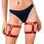 Гартеры на ногу из натуральной кожи Art of Sex - Kristina Leg Garters, цвет Красный Art of Sex SO7011 96203 - миниатюра 1