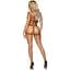 Leg Avenue Open cup bra and pearl panty OS Black - миниатюра 4