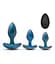 Набір анальних пробок Matrix Cosmos Plug Kit Anal Adventures 3 шт. (синій) - мініатюра 2