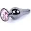 Анальна пробка Boss Of Toys Boss Series - Jewellery Dark Silver Butt Plug Rose, BS6400054, Срібний /Світло-рожевий - мініатюра 1