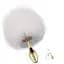 Металева анальна пробка Кролячий хвост Lockink Sevanda White Bunny-Tail Anal Pear-shape Plug - мініатюра 1