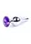 Анальна пробка з кристалом Jewellery Silver Butt Plug 9.3 см (фіолетовий) - мініатюра 8