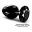 Металлическая анальная пробка с кристаллом Dorcel Diamond Plug Black M - миниатюра 2