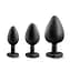 Набір анальних пробок Bling Plugs Trainer Kit 3 шт. (чорний) - мініатюра 1