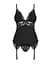 Сатиновый кружевной корсет Obsessive Obsessive 810-COR-1 babydoll & thong S/M - миниатюра 5