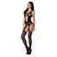 Бодистокинг Passion BS057 комбинезон имитация чулок и пояса S/M/L black - миниатюра 3