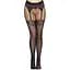 Колготки Leg Avenue Fishnet tights With back seam One Size Black, задний шов, кружево, сетка - миниатюра 1