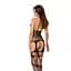 Бодистокинг Passion BS053 комбинезон имитация чулок и пояса S/M/L black - миниатюра 2
