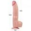 Фалоімітатор LoveToy Sliding-Skin Dual Layer Dong King Sized 31 см тілесний - мініатюра 18