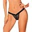 Кружевные трусики с заниженной талией Obsessive Estiqua panties черные M/L - миниатюра 1