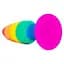 Силіконова анальна пробка Wooomy Hiperloo Silicone Rainbow Plug M діаметр 2.9 см довжина 11 см - мініатюра 2